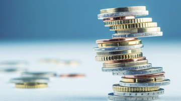 Pile de pièces représentant de la monnaie